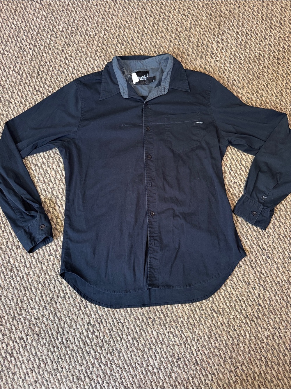 O'Neill Black Long-Sleeve Button-Down Shirt
